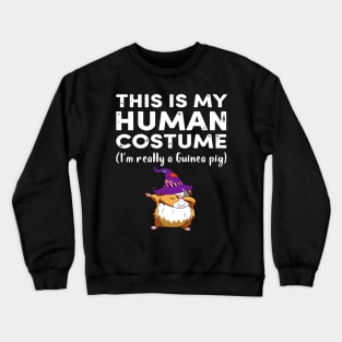 This My Human Costume I’m Really Guinea Pig Halloween (40) Crewneck Sweatshirt